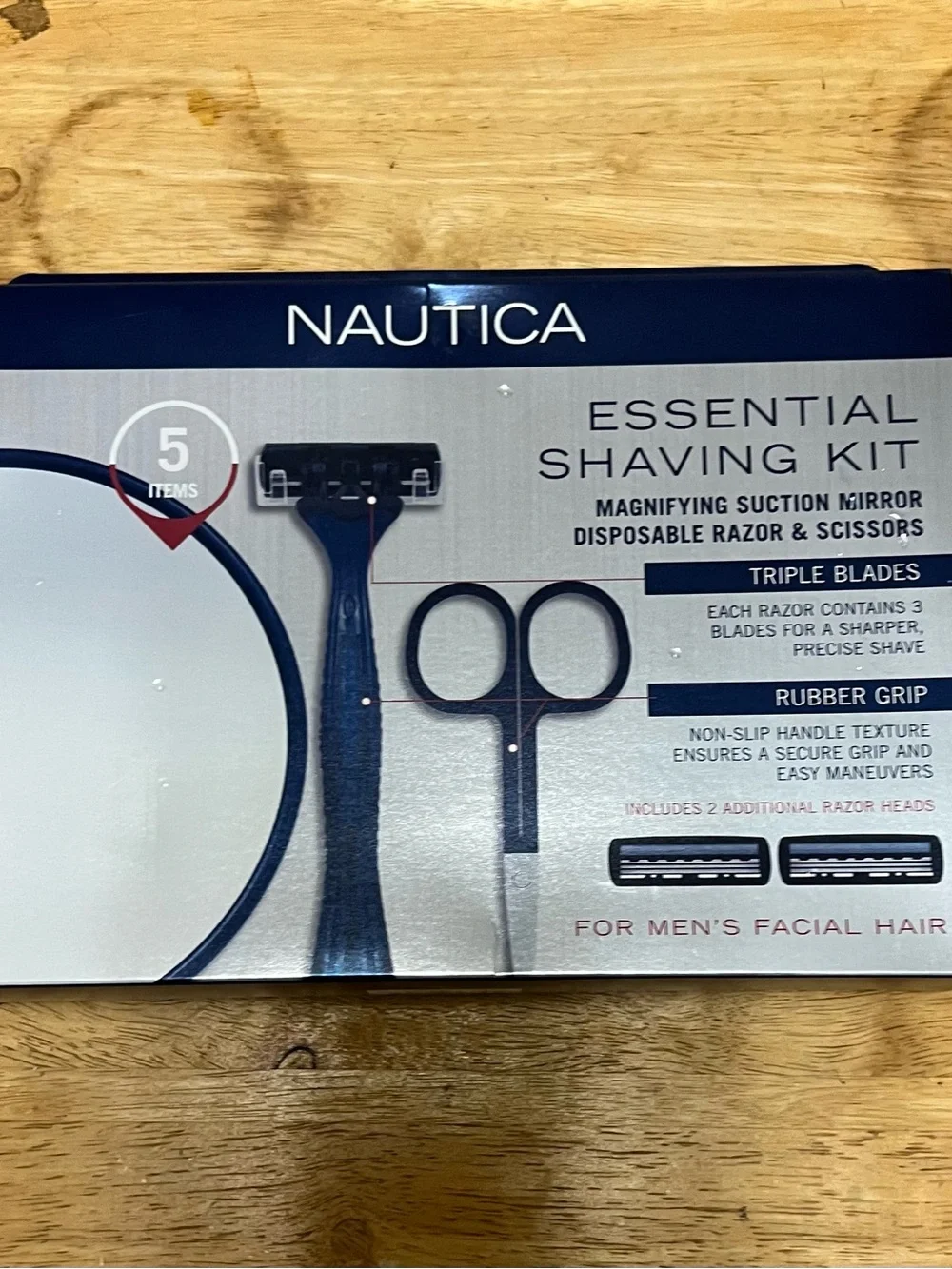 Kole Imports AA927-4 Nautica Essential Shaving Kit - Pack of 4 - 5 Piece